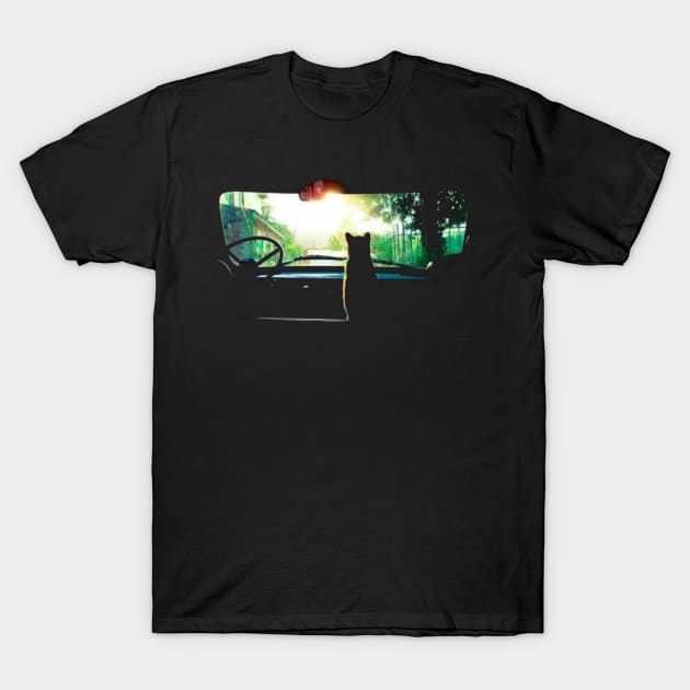 Driving With My Cat T-Shirt by aybstore